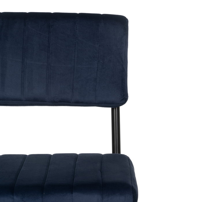 Taburete Azul Tejido-Metal Contract 44 X 50 X 115 cm (Set de 2)