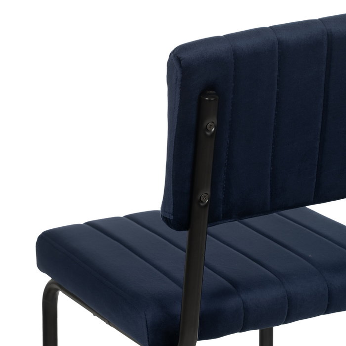 Taburete Azul Tejido-Metal Contract 44 X 50 X 115 cm (Set de 2)