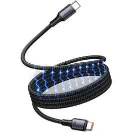 Vention Cable Magnético USB 2.0 Tipo-C 5A Macho a Macho 240W 480Mbps 1.5m Negro