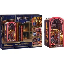 Revell REV4009803005454 - Book Nook Kit de Bricolaje 3D, sujetalibros Tiny Adventures Harry Potter El Expreso de Hogwarts con LED