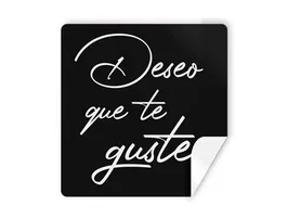 Arguval Etiquetas Adhesivas para Regalos Cuadradas Negras 4x4 cm, Rollo de 250 Unidades