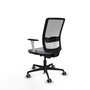 PIQUERAS Y CRESPO Silla de oficina Haches Gris y Blanco con mecanismo Sincro/Traslack