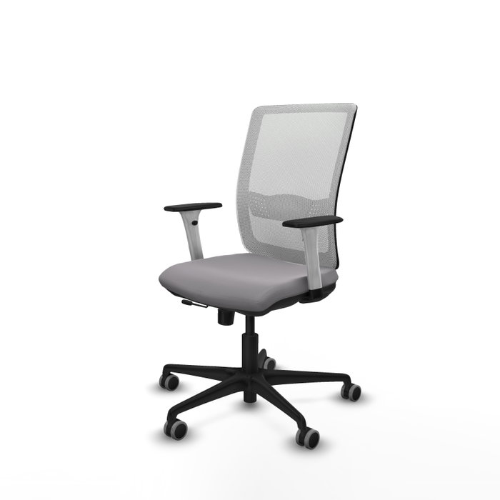PIQUERAS Y CRESPO Silla de oficina Haches Gris y Blanco con mecanismo Sincro/Traslack PIQUERAS Y CRESPO Silla de oficina Haches Gris y Blanco con mecanismo Sincro/Traslack