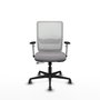 PIQUERAS Y CRESPO Silla de oficina Haches Gris y Blanco con mecanismo Sincro/Traslack