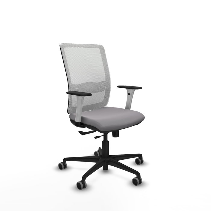 PIQUERAS Y CRESPO Silla de oficina Haches Gris y Blanco con mecanismo Sincro/Traslack PIQUERAS Y CRESPO Silla de oficina Haches Gris y Blanco con mecanismo Sincro/Traslack