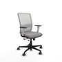 PIQUERAS Y CRESPO Silla de oficina Haches Gris y Blanco con mecanismo Sincro/Traslack