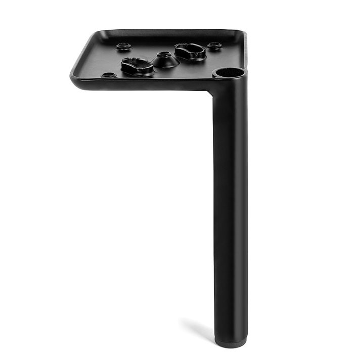 Q&Q Pata Metálica Modelo Troya para Sofá y Muebles, Negro Mate, Alturas 120/180/250 mm