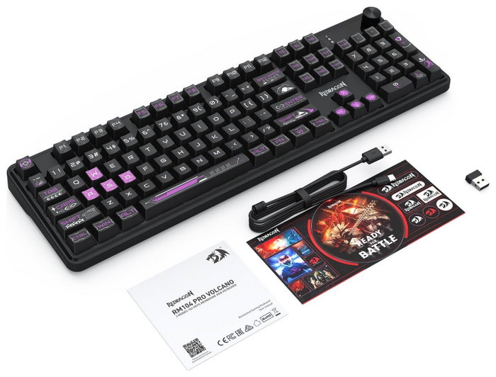Redragon Volcano K526BP-PRO Teclado Gaming de Membrana RGB Negro Redragon Volcano K526BP-PRO Teclado Gaming de Membrana RGB Negro