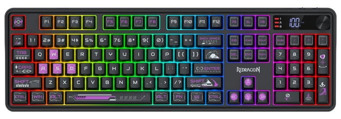 Redragon Volcano K526BP-PRO Teclado Gaming de Membrana RGB Negro Redragon Volcano K526BP-PRO Teclado Gaming de Membrana RGB Negro