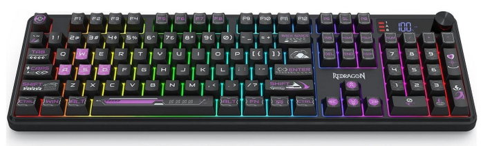 Redragon Volcano K526BP-PRO Teclado Gaming de Membrana RGB Negro Redragon Volcano K526BP-PRO Teclado Gaming de Membrana RGB Negro