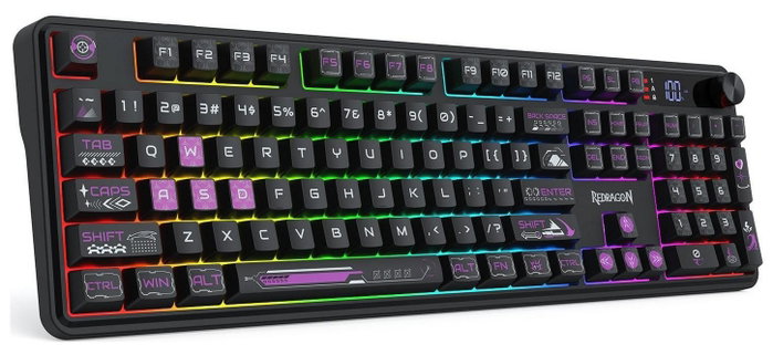 Redragon Volcano K526BP-PRO Teclado Gaming de Membrana RGB Negro Redragon Volcano K526BP-PRO Teclado Gaming de Membrana RGB Negro