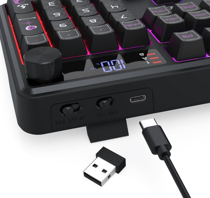 Redragon Volcano K526BP-PRO Teclado Gaming de Membrana RGB Negro Redragon Volcano K526BP-PRO Teclado Gaming de Membrana RGB Negro
