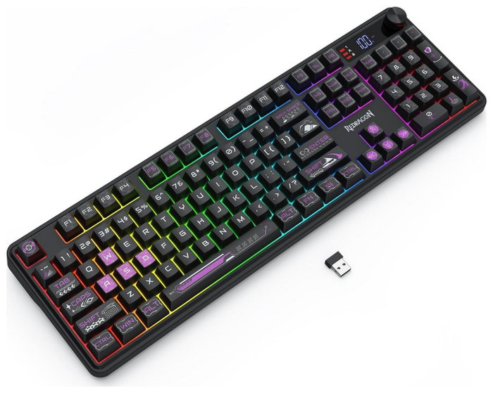Redragon Volcano K526BP-PRO Teclado Gaming de Membrana RGB Negro Redragon Volcano K526BP-PRO Teclado Gaming de Membrana RGB Negro
