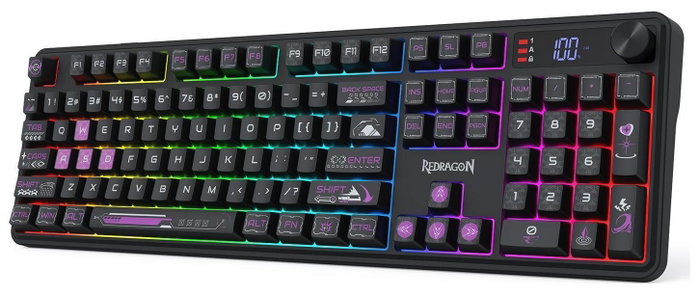 Redragon Volcano K526BP-PRO Teclado Gaming de Membrana RGB Negro Redragon Volcano K526BP-PRO Teclado Gaming de Membrana RGB Negro
