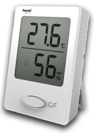 SAMI Reloj Mini con Termómetro e Higrómetro - Blanco