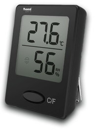 SAMI Reloj sami mini con termo e higrómetro - negro
