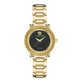 Versace VE6I00523 con esfera negra y correa dorada