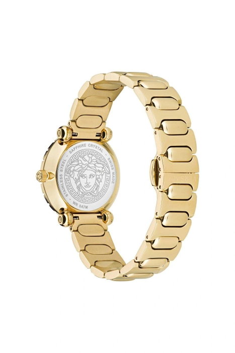 Versace VE6I00523 con esfera negra y correa dorada