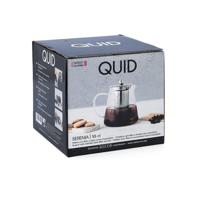 Quid Tetera de Vidrio Serenia con Filtro Inox 0,55 L Quid Tetera de Vidrio Serenia con Filtro Inox 0,55 L