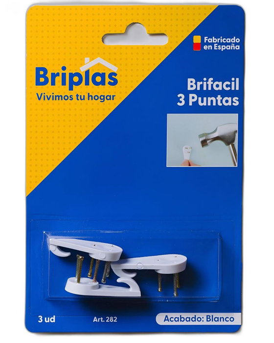BRIPLAS Cuelga Fácil Cuadros 3 Punta U=282 BRIPLAS Cuelga Fácil Cuadros 3 Punta U=282