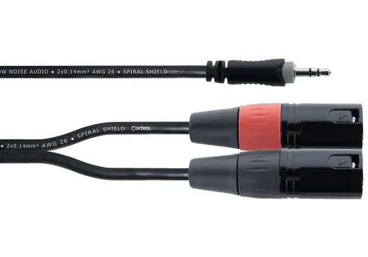 Cordial Cable Y Mini-Jack Estéreo / 2 Xlr Macho De 1,5 M
