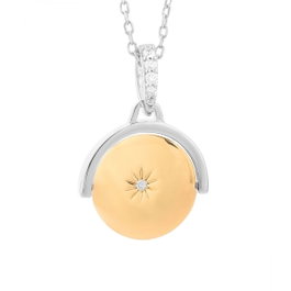 Secrecy Collar Endless Love con Diamante en Plata de Ley y Baño de Oro de 18k