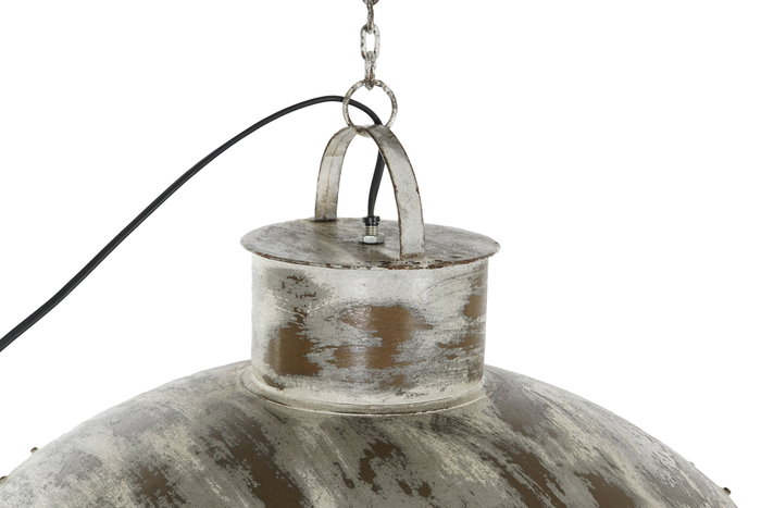 DKD Home Decor Pantalla Metal 60x60x60 Decapé Gris Claro Techo