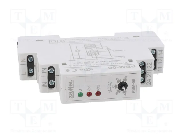 ZAMEL PBM-06 Relé de instalación biestable por impulsos SPDT x2 16A