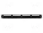 Qoltec 54475 Panel de parches 24 puertos Cat.5E UTP Negro