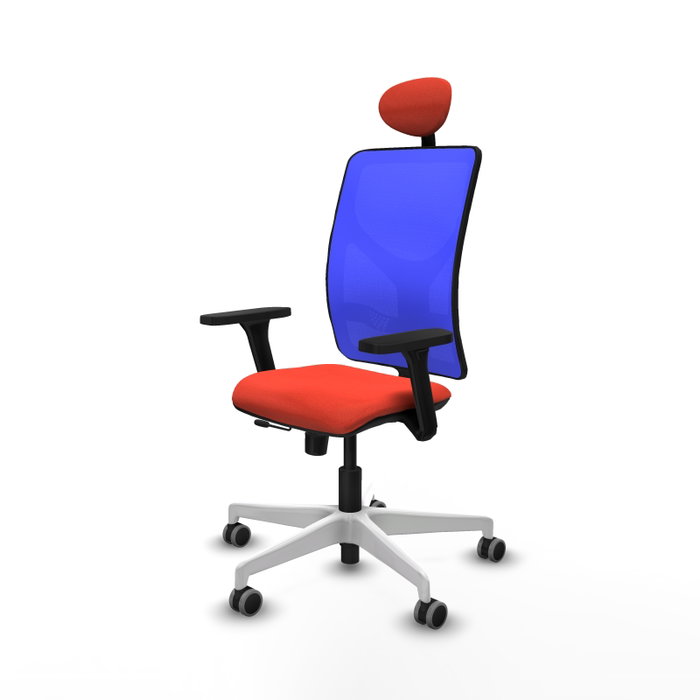 PIQUERAS Y CRESPO Silla de oficina Motilla Naranja oscuro y Azul PIQUERAS Y CRESPO Silla de oficina Motilla Naranja oscuro y Azul