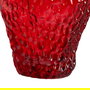 Jarrón Fresa Rojo Cristal Decoración 16 X 16 X 17 cm (Set de 2)