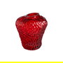 Jarrón Fresa Rojo Cristal Decoración 16 X 16 X 17 cm (Set de 2)