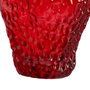 Ixia Jarrón Fresa Rojo Cristal Decoración 16 x 16 x 17 cm