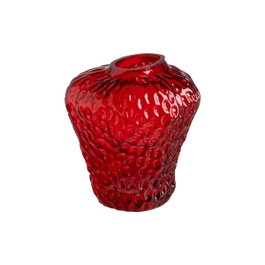 Ixia Jarrón Fresa Rojo Cristal Decoración 16 x 16 x 17 cm