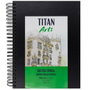 Titan Arts Libreta de Dibujo para Bocetos Espiral A4 50H 200gr