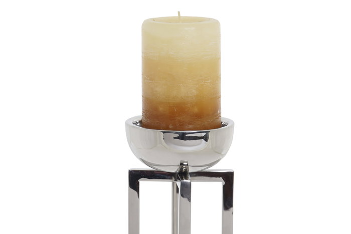 DKD Home Decor Portavelas de Acero Cromado Brillante