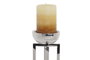 DKD Home Decor Portavelas de Acero Cromado Brillante