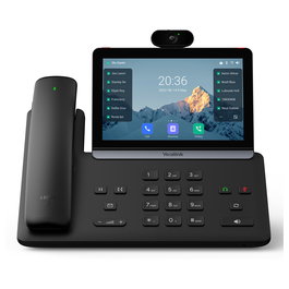 Yealink SIP-T88V Pro Teléfono IP VoIP con Pantalla Táctil, Cámara, Wi-Fi 6 y Bluetooth 5.0, Teléfono de Escritorio Android Negro