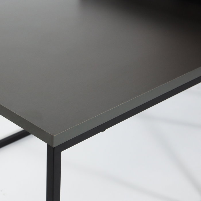 Hanah Home Pal Orta Sehpa - Anthracite Mesa de Centro, 88x38x50cm y 57x45x55cm