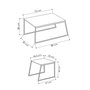 Hanah Home Pal Orta Sehpa - Anthracite Mesa de Centro, 88x38x50cm y 57x45x55cm