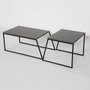 Hanah Home Pal Orta Sehpa - Anthracite Mesa de Centro, 88x38x50cm y 57x45x55cm