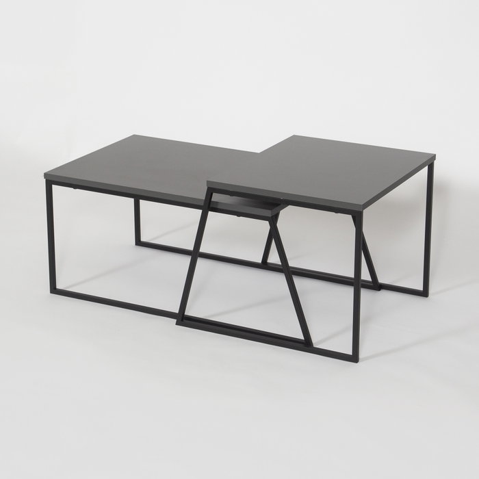 Hanah Home Pal Orta Sehpa - Anthracite Mesa de Centro, 88x38x50cm y 57x45x55cm