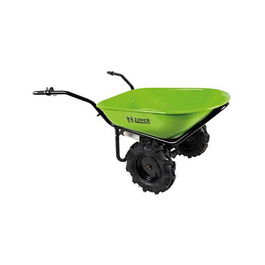 ZIPPER ZI-EWB260 Carro de Jardín Eléctrico, Motor 350W, Carga 260 kg, Volumen 100 L, 2 Ruedas Hinchables, Batería 40V/6Ah, Color Negro y Verde