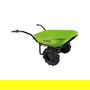 ZIPPER ZI-EWB260 Carro de Jardín Eléctrico, Motor 350W, Carga 260 kg, Volumen 100 L, 2 Ruedas Hinchables, Batería 40V/6Ah, Color Negro y Verde