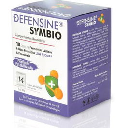 INELDEA Symbio Defensine 14Sbrs Fórmula Simbiótica Probióticos Prebióticos Bajo FODMAP Vitamina D 14 Sobres