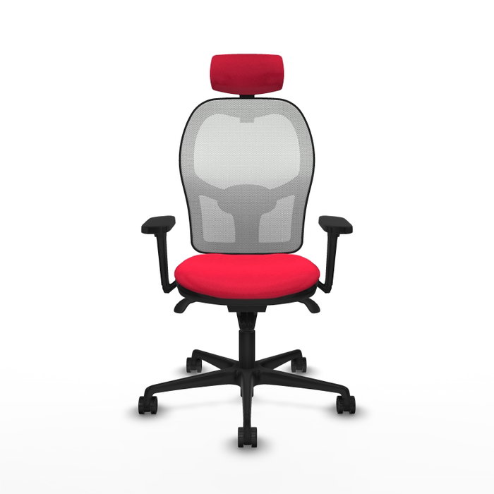 PIQUERAS Y CRESPO Silla de oficina Jorquera, mecanismo Sincro, Rojo/Blanco PIQUERAS Y CRESPO Silla de oficina Jorquera, mecanismo Sincro, Rojo/Blanco