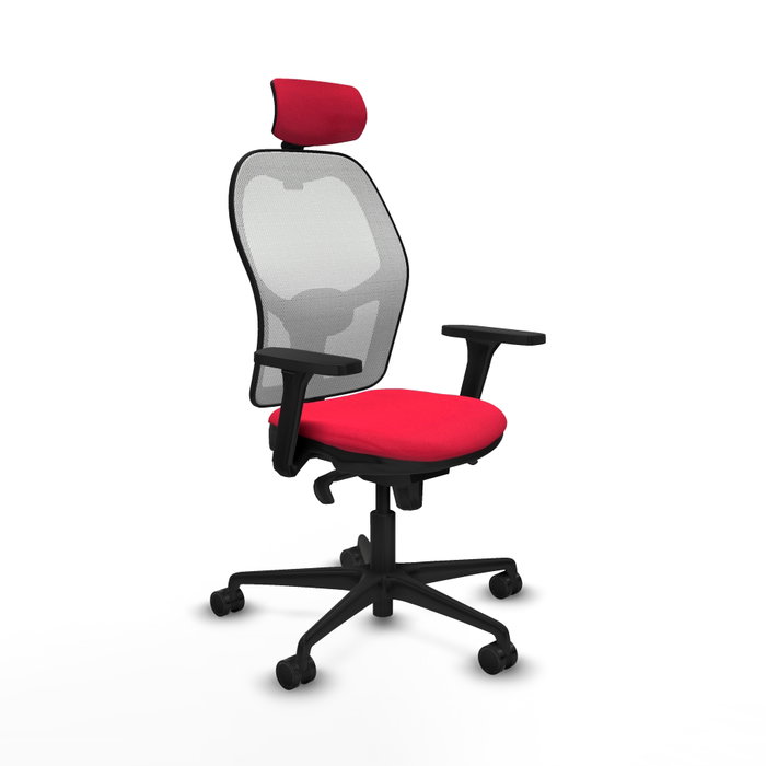 PIQUERAS Y CRESPO Silla de oficina Jorquera, mecanismo Sincro, Rojo/Blanco PIQUERAS Y CRESPO Silla de oficina Jorquera, mecanismo Sincro, Rojo/Blanco
