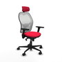 PIQUERAS Y CRESPO Silla de oficina Jorquera, mecanismo Sincro, Rojo/Blanco
