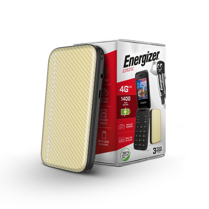 Energizer E282Scd Teléfono Móvil 4GB ROM 512MB RAM 2.8" Pantalla 4G KaiOS Dual Sim