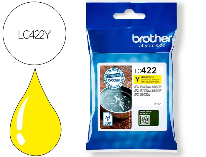 Brother Cartucho de Tinta LC-422Y Amarillo